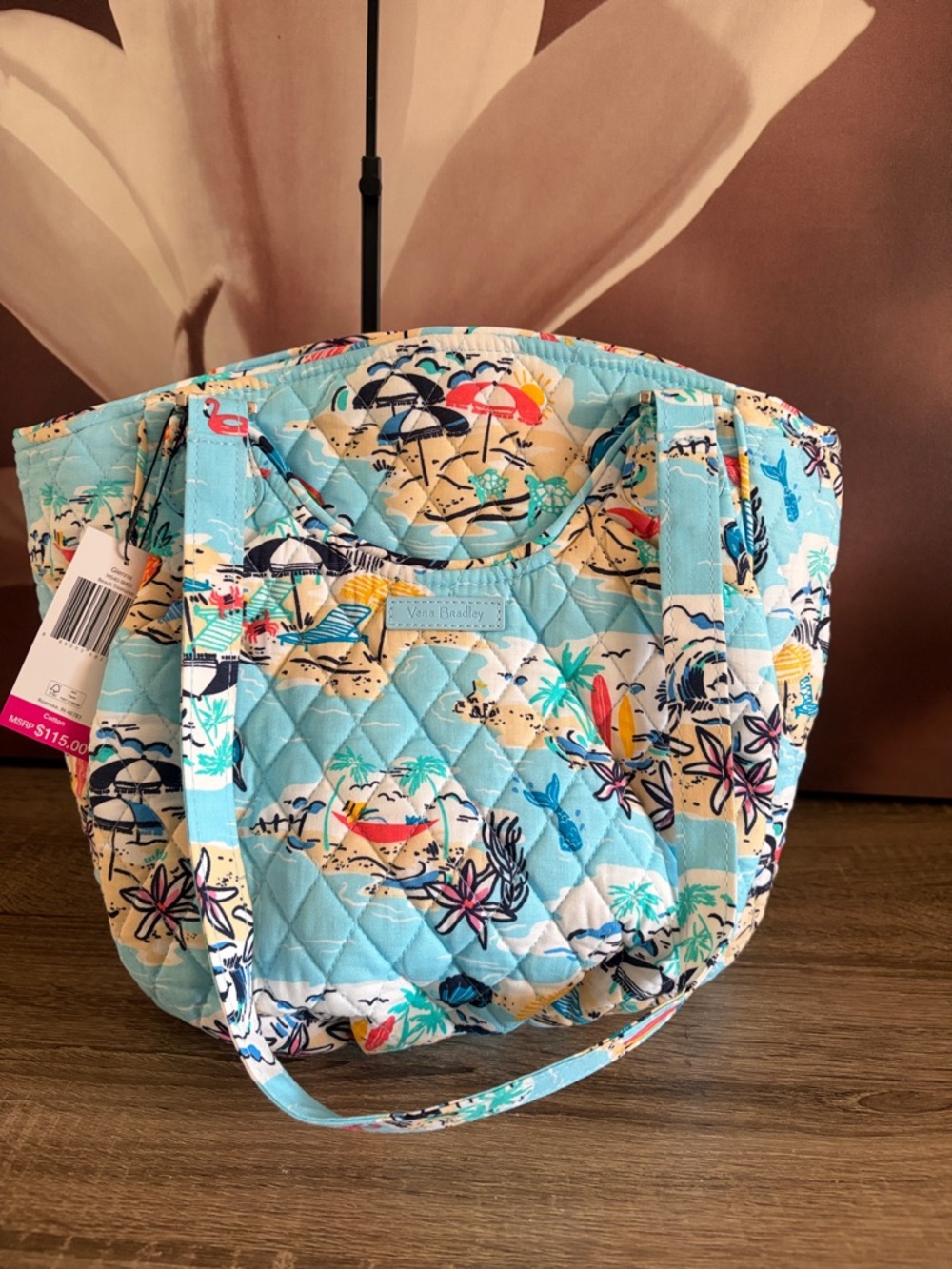 Vera Bradley Glenna Satchel Beach Treasures NWT